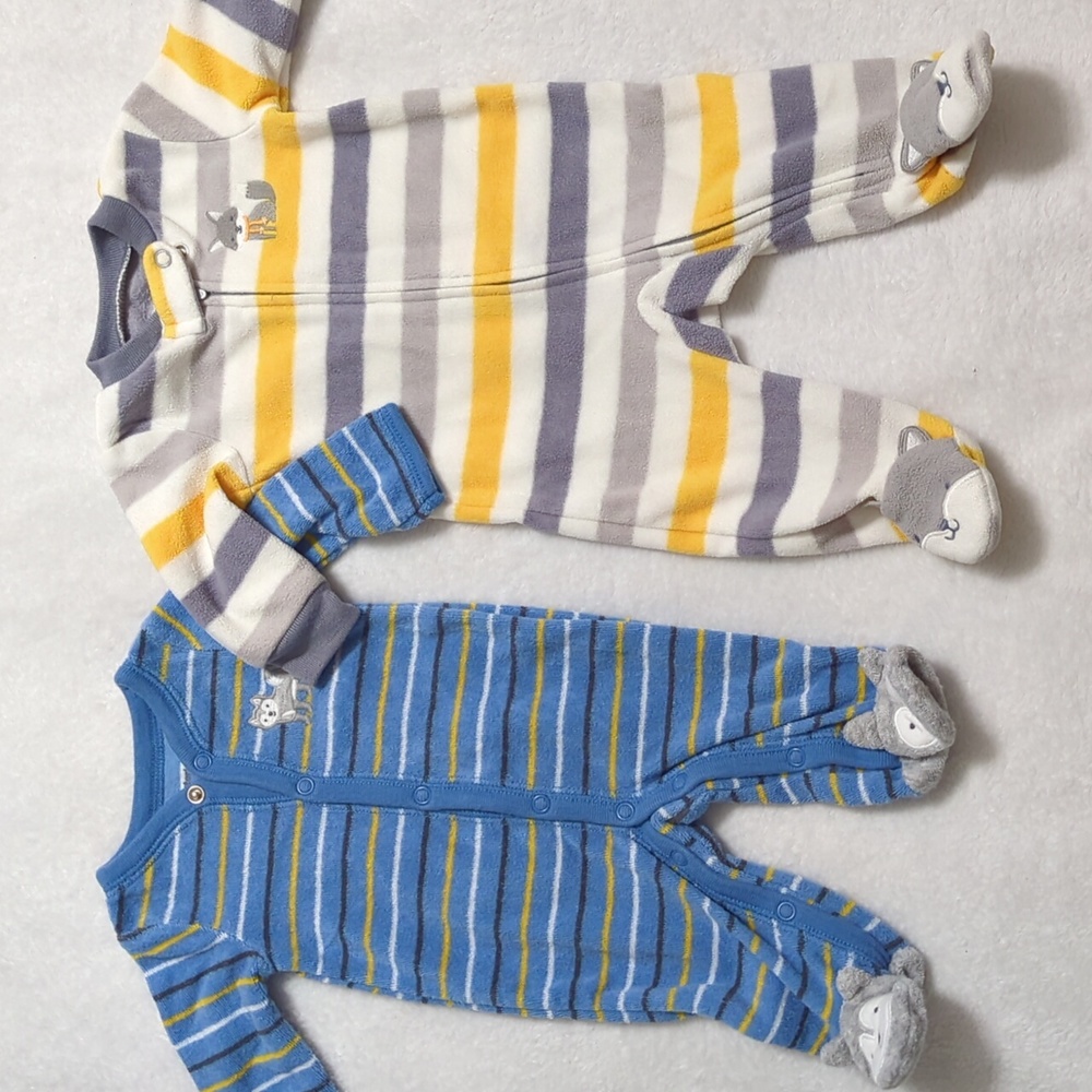 Carter's Stripes Footed PJ's, Newborn
